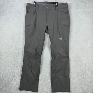 Eddie Bauer First Ascent Mens Cargo Hiking Pants 38X34 Gray Nylon Blend Stretch